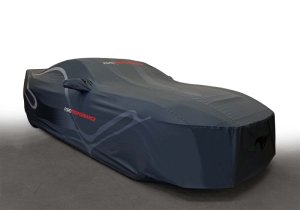 Ford Mustang Car Cover - Ford Racing - Mid Wing Outdoor - Gray - 2024+ Ford Mustang Car Cover - Ford Racing - Mid Wing Outdoor - Gray - 2024+